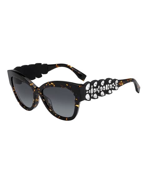 fendi eyes rhinestone|Sunglasses .